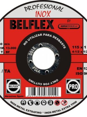 DISCO CORTE  INOX  BELFLEX 115 X 1 X 22,23 MM