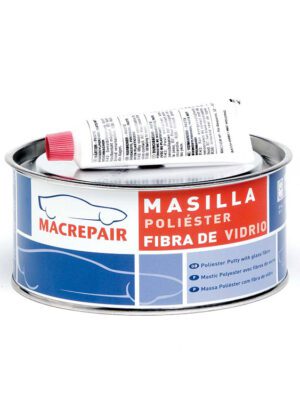 MASILLA POLIESTER CON FIBRA DE VIDRIO + CATALIZADOR, JUEGO 1,25 KG. STUC-CAR GLAS R