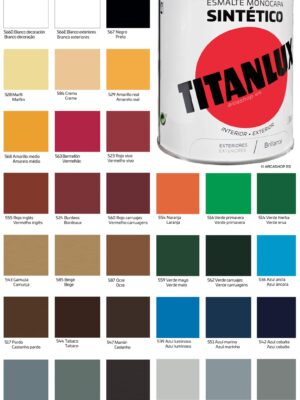 PINTURA ESMALTE BRILLANTE TITAN, 750 ML