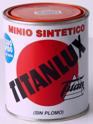 PINTURA IMPRIMACION MINIO HIERRO TITAN, 750 ML REF. 065