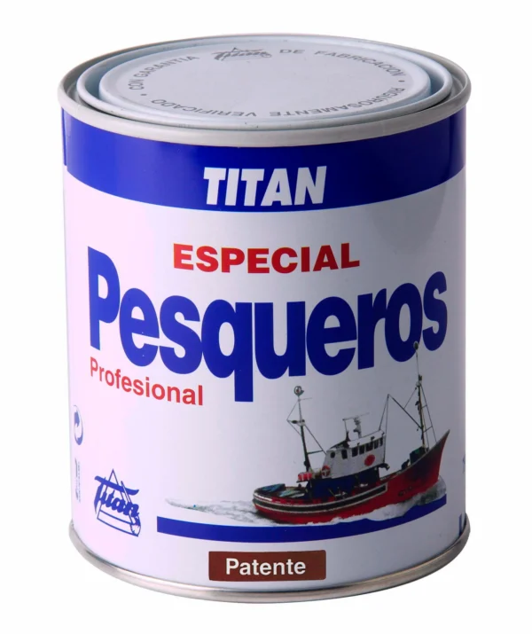 PINTURA PATENTE PESQUERO TITAN ROJO, BOTE 750 ML. REF. D6D