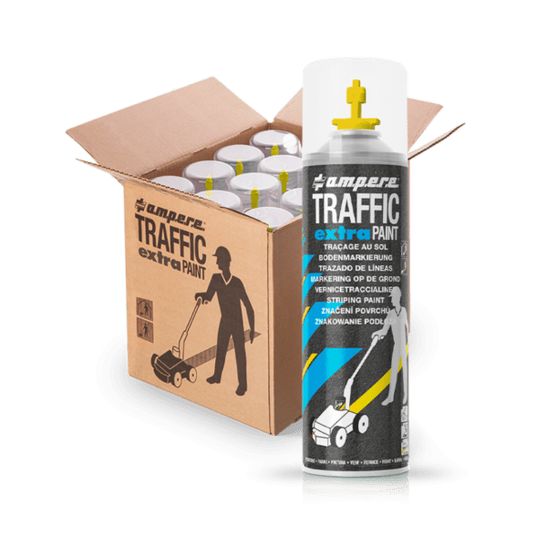 PINTURA SEÑALIZACION AMPERE AMARILLO FLUOR, BOTE 500 ML.