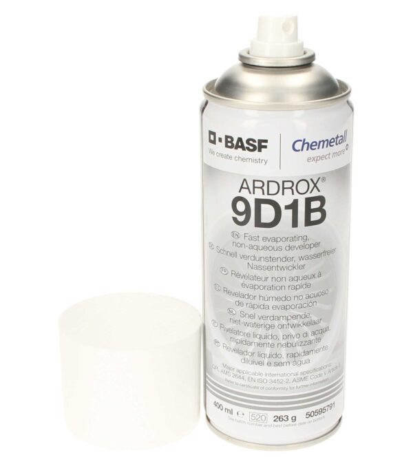 REVELADOR ARDROX - 9 D1B (DET. GRIETAS), BOTE 400 ML