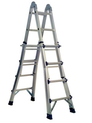 ESCALERA MULTIUSO ALUMINIO 4 + 4 PELDAÑOS