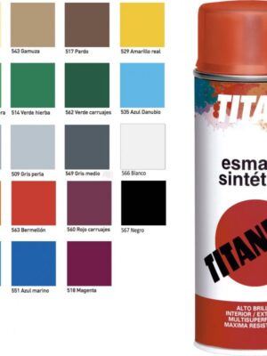 esmalte-spray-brillante-titanlux-sintetico-aerosol-blanco-negro-colores PINTURA SPRAY BRILLANTE TITAN 200 ML