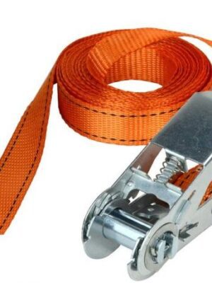 SISTEMA CARRACA SIN FIN TCBZ25A DE 25MM X 5 MTS. COLOR NARANJA
