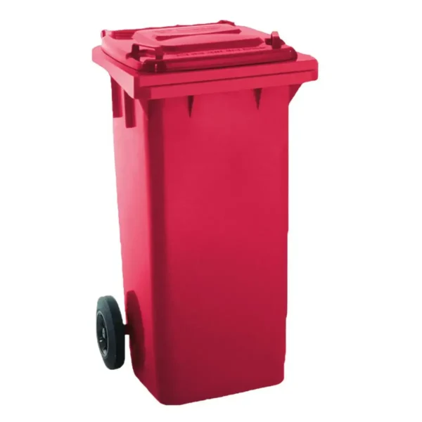 CONTENEDOR BASURA AMARILLO 2 RUEDAS POLIETILENO 120 L./60 KGS