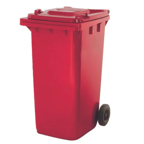 CONTENEDOR BASURA AMARILLO 2 RUEDAS POLIETILENO 120 L./60 KGS