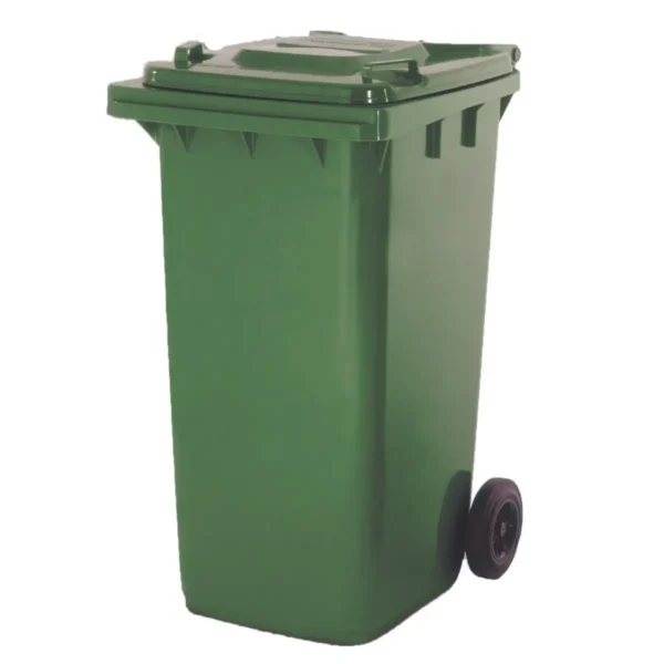 CONTENEDOR BASURA AMARILLO 2 RUEDAS POLIETILENO 120 L./60 KGS