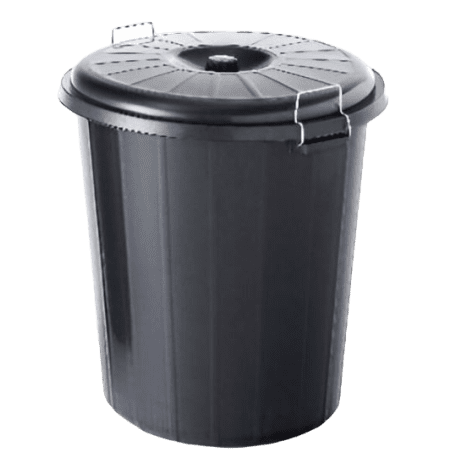 CUBO DE GOMA CON TAPADERA 120 L