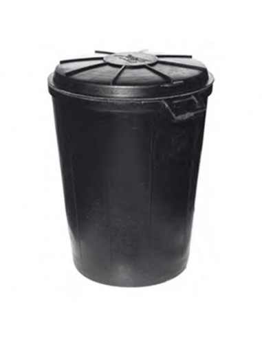 CUBO DE GOMA CON TAPADERA 120 L