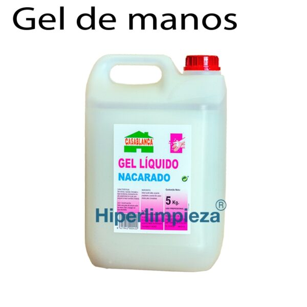 GEL DE MANOS NACARADO BLANCO 5 L